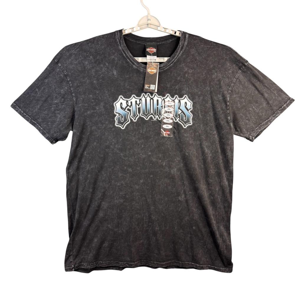 Harley-Davidson Sturgis South Dakota Skull Acid Wash T-Shirt 2XL RR001427ST